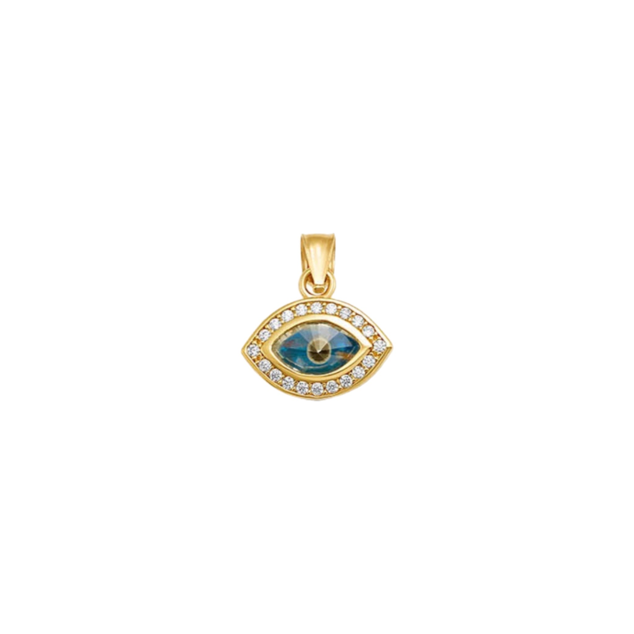 10K CZ Evil Eye Charm