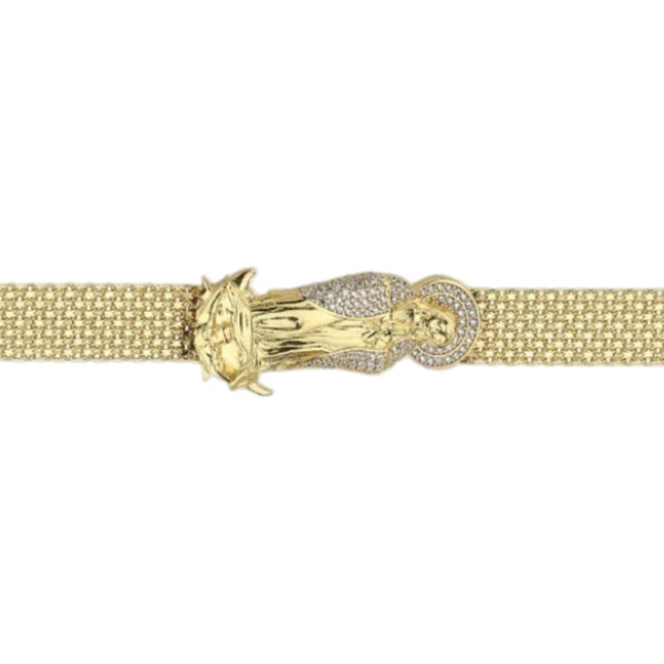 10K Mesh CZ Guadalupe Bracelet