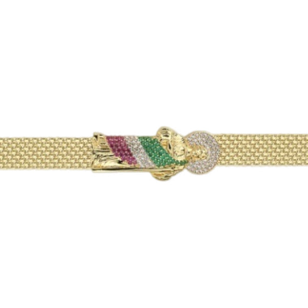 10K Mesh CZ Saint Jude Bracelet