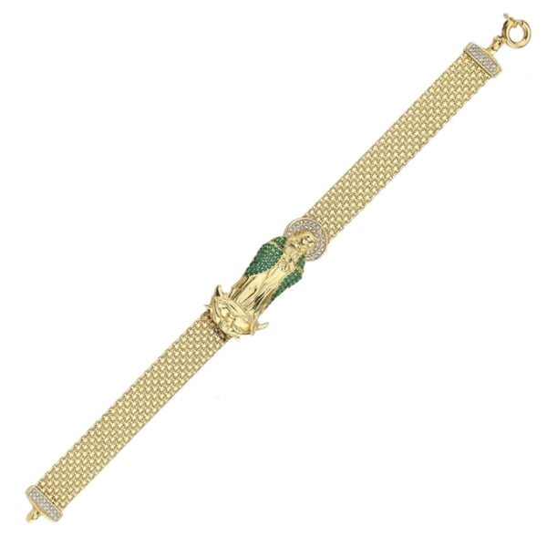 10K Mesh CZ Guadalupe Bracelet