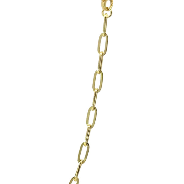 14K 3mm Hollow Paperclip Chain