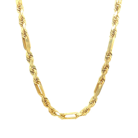 14K 4mm Hollow Milano Chain