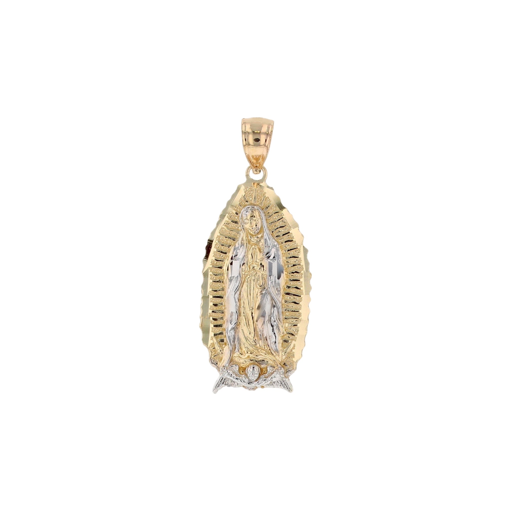 10K Two-Tone Mini Guadalupe Pendant