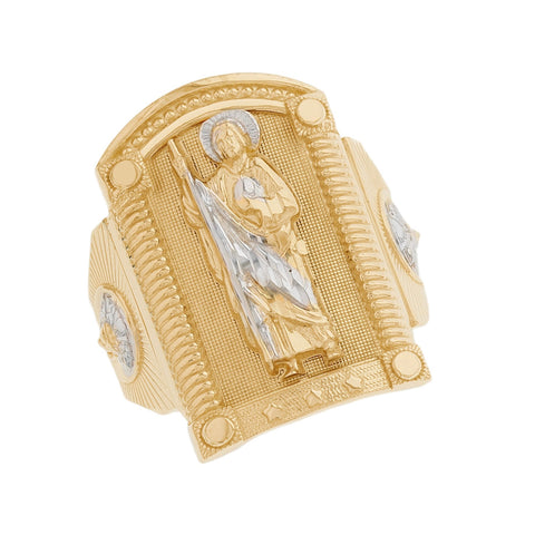 10K Two Tone Saint Jude Ring