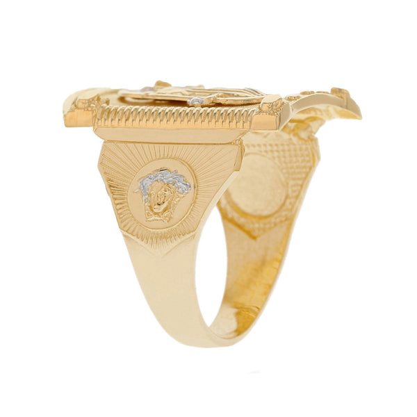 10K Two Tone Saint Benedict Ring