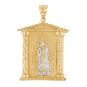 10K Guadalupe Shrine Pendant