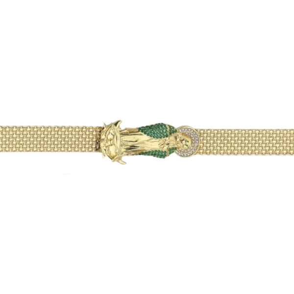 10K Mesh CZ Guadalupe Bracelet