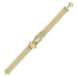 10K Mesh CZ Guadalupe Bracelet